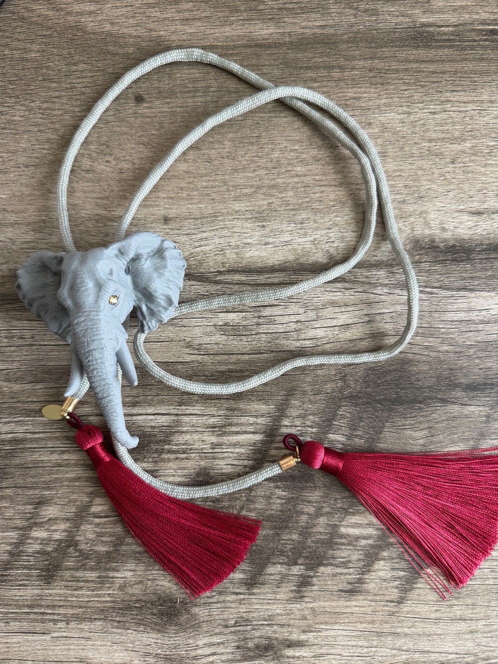 Judith March Adjustable Elephant Bolo Necklace